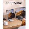 Lamicall Adjustable Tablet Stand Holder – Foldable Phone Dock, 360°Rotating Desktop Tablet Mount, for 4.7-13″ Tablets, Such as iPad Pro 11, 12.9 Air Mini, Tabs, Kindle, iPhone Air 17 Pro Max, Silver(Silver)