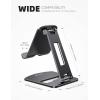 Lamicall Adjustable Tablet Stand Holder – Foldable Phone Dock, 360°Rotating Desktop Tablet Mount, for 4.7-13″ Tablets, Such as iPad Pro 11, 12.9 Air Mini, Tabs, Kindle, iPhone Air 17 Pro Max, Silver(Black)