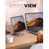 Lamicall Adjustable Tablet Stand Holder – Foldable Phone Dock, 360°Rotating Desktop Tablet Mount, for 4.7-13″ Tablets, Such as iPad Pro 11, 12.9 Air Mini, Tabs, Kindle, iPhone Air 17 Pro Max, Silver(Black)