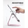 Lamicall Tablet Stand, Adjustable Tablet Holder – Desktop Stand Dock Holder for 4-13″ Tablets, iPad Pro 11, 9.7, 10.5, 12.9 Air Mini, Kindle, Tab, iPhone 17 Pro Max, Switch, Office Desk Accessories(Rose Gold)