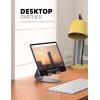 Lamicall Tablet Stand, Adjustable Tablet Holder – Desktop Stand Dock Holder for 4-13″ Tablets, iPad Pro 11, 9.7, 10.5, 12.9 Air Mini, Kindle, Tab, iPhone 17 Pro Max, Switch, Office Desk Accessories(Gray)