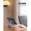 Lamicall Tablet Stand, Adjustable Tablet Holder – Desktop Stand Dock Holder for 4-13″ Tablets, iPad Pro 11, 9.7, 10.5, 12.9 Air Mini, Kindle, Tab, iPhone 17 Pro Max, Switch, Office Desk Accessories(Blue)