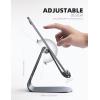 Lamicall Tablet Stand, Adjustable Tablet Holder – Desktop Stand Dock Holder for 4-13″ Tablets, iPad Pro 11, 9.7, 10.5, 12.9 Air Mini, Kindle, Tab, iPhone 17 Pro Max, Switch, Office Desk Accessories(Gray)