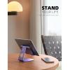 Lamicall Tablet Stand, Adjustable Tablet Holder – Desktop Stand Dock Holder for 4-13″ Tablets, iPad Pro 11, 9.7, 10.5, 12.9 Air Mini, Kindle, Tab, iPhone 17 Pro Max, Switch, Office Desk Accessories(Purple)