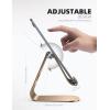 Lamicall Tablet Stand, Adjustable Tablet Holder – Desktop Stand Dock Holder for 4-13″ Tablets, iPad Pro 11, 9.7, 10.5, 12.9 Air Mini, Kindle, Tab, iPhone 17 Pro Max, Switch, Office Desk Accessories(Gold)