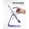 Lamicall Tablet Stand, Adjustable Tablet Holder – Desktop Stand Dock Holder for 4-13″ Tablets, iPad Pro 11, 9.7, 10.5, 12.9 Air Mini, Kindle, Tab, iPhone 17 Pro Max, Switch, Office Desk Accessories(Purple)