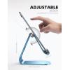 Lamicall Tablet Stand, Adjustable Tablet Holder – Desktop Stand Dock Holder for 4-13″ Tablets, iPad Pro 11, 9.7, 10.5, 12.9 Air Mini, Kindle, Tab, iPhone 17 Pro Max, Switch, Office Desk Accessories(Blue)