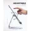 Lamicall Tablet Stand, Adjustable Tablet Holder – Desktop Stand Dock Holder for 4-13″ Tablets, iPad Pro 11, 9.7, 10.5, 12.9 Air Mini, Kindle, Tab, iPhone 17 Pro Max, Switch, Office Desk Accessories(1-Silver)
