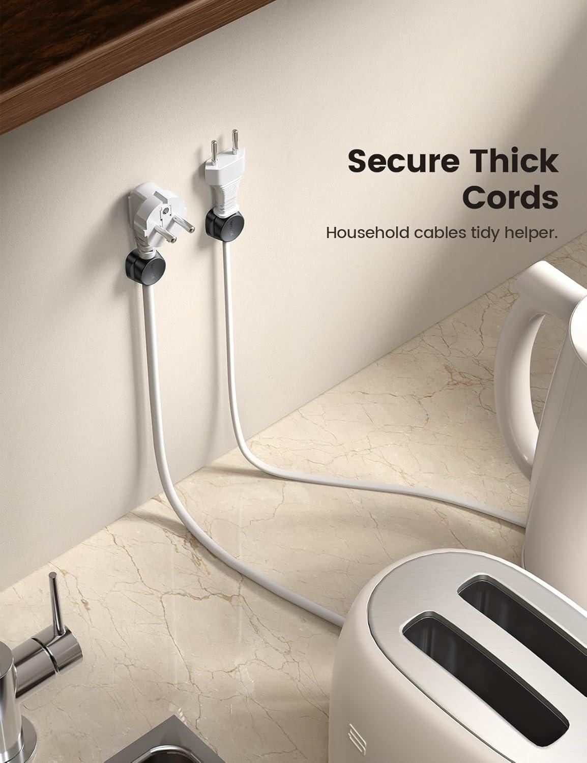 image6Pack Cord Organizer Office Desk Accessories Lamicall Clear Cable Management Clips Home Workspace Chritsmas Organization Accessories Nightstand Desk Decor Dorm Room Desktop Gadget EssentialsBlack