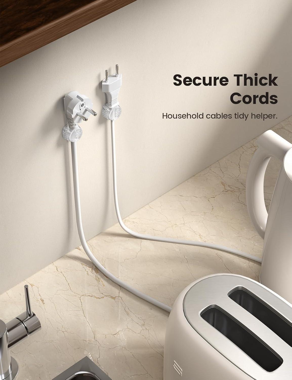 image6Pack Cord Organizer Office Desk Accessories Lamicall Clear Cable Management Clips Home Workspace Chritsmas Organization Accessories Nightstand Desk Decor Dorm Room Desktop Gadget EssentialsTransparent