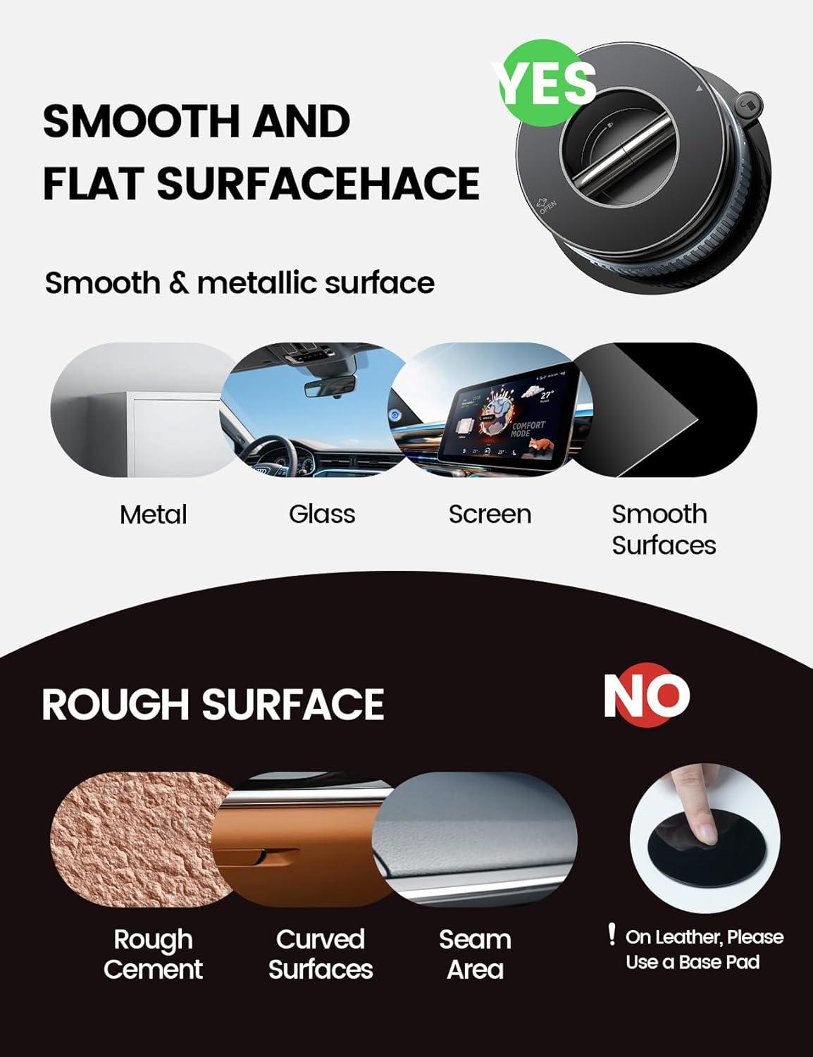 imageLamicall Car Phone Holder 70 LBS Strongest Suction for Magsafe Car Mount 360 Adjustable Suction Cup Phone Mount Dashboard Windshield Vacuum Magnetic Phone Holder for Car fit iPhone 17 16 Pro MaxBlack