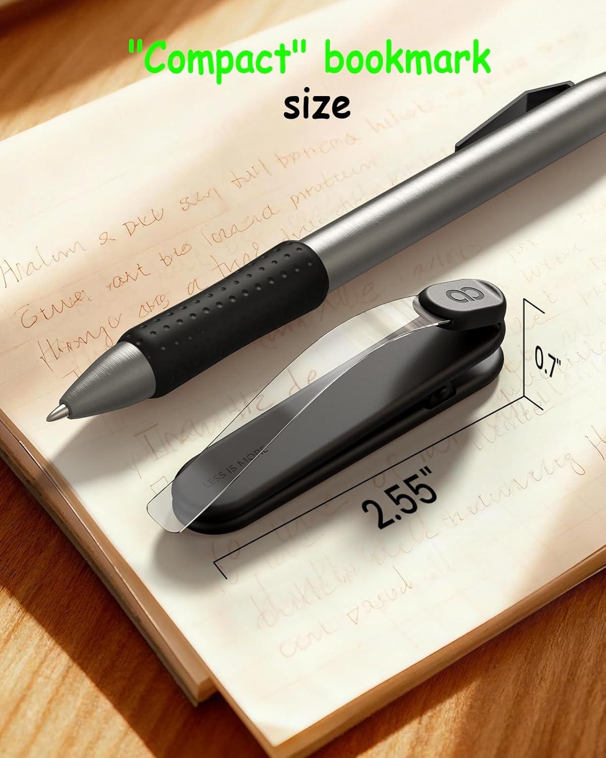 imageLamicall ThickBook Friendly 3Pack Silicone Automatic Bookmark Clear View Book Marks for Reading Women Kids Men Cute Book Page Markers Clip Reading Accessories Gifts for Book LoversAblack