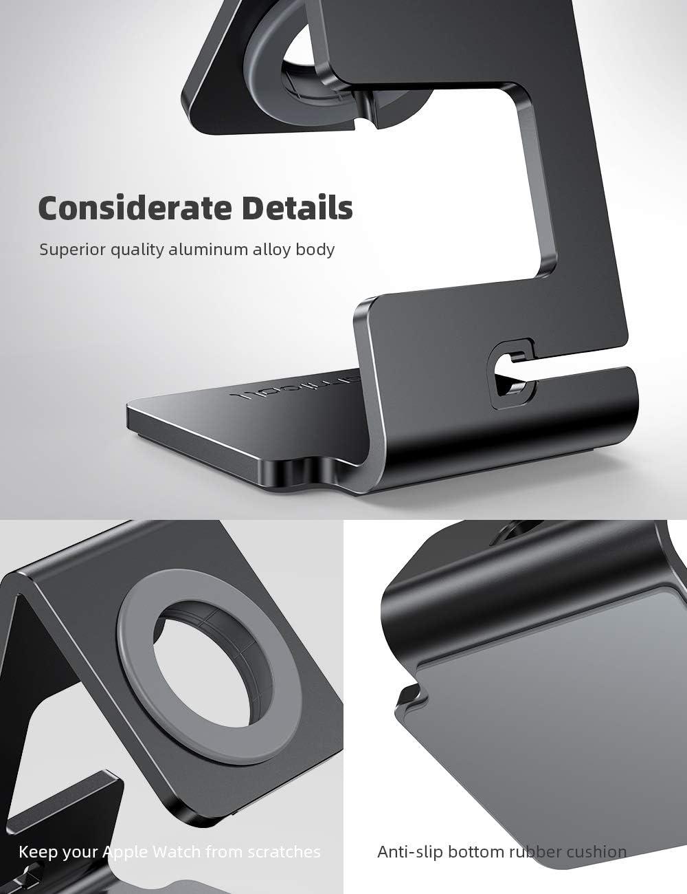 imageLamicall Watch Stand for Apple Watch Magnetic Fast Charger Desk Charging Stand Holder Dock for Apple iWatch Series SE3 SE2 Ultra 3 Series 11 10 9 8 7 6 549mm 46mm 45mm 44mm 42mm 41mm 40mm 38mm1Black