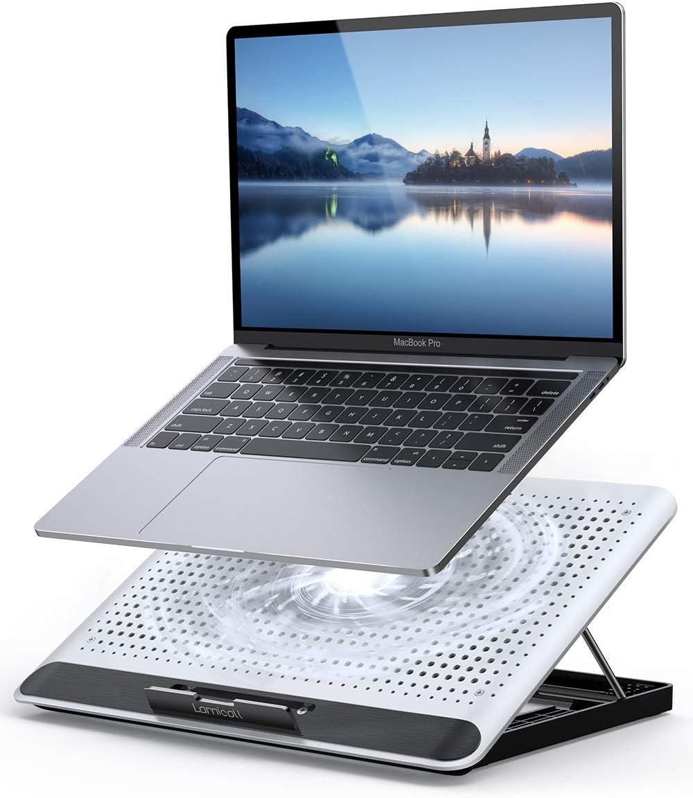imageLaptop Cooler Lamicall Laptop Cooling Pad Portable Height Adjustable Laptop Cooling Fan Stand Holder Riser