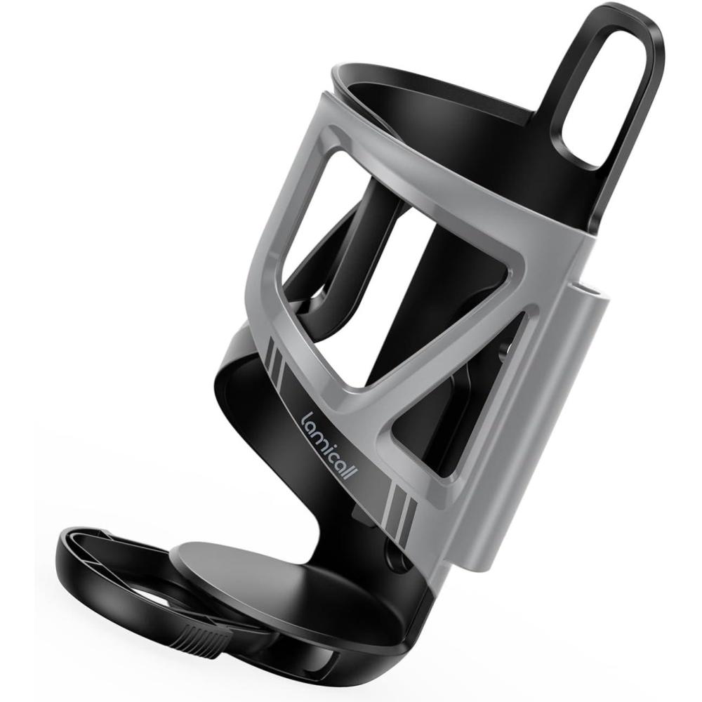 imageLamicall Bike Water Bottle Holder  Tracker Storage Adjustable Spring Design Bike Cup Holder Bicycle Drink Cage Cycling Bike Water Bottle Cage with Screws Tool for 228339 Diameter Bottleswithout bar clip