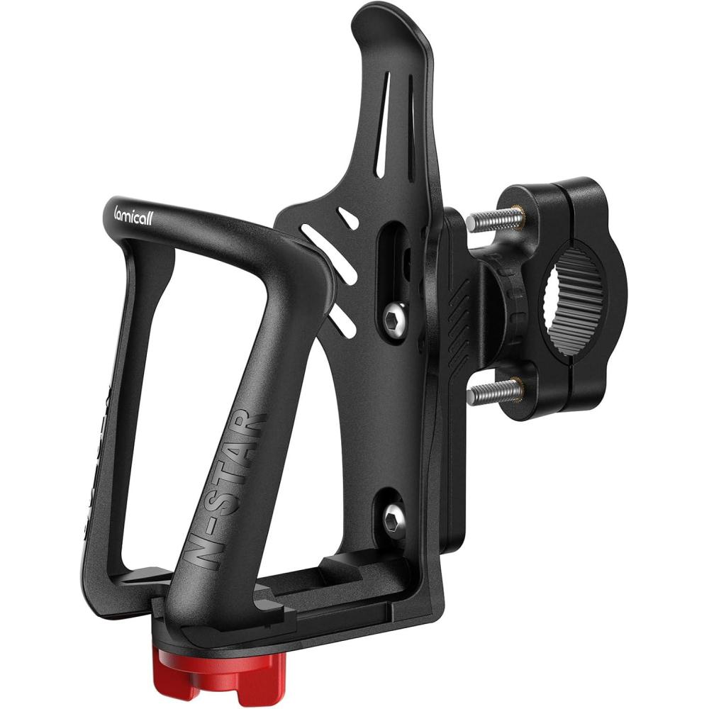 imageLamicall Bike Water Bottle Holder  for 2275 Diameter Bottles for Handlebar amp Frame Motorcycle Cup Holder Bicycle Drink Cage with Screw Tool Fit Standard and Smaller Size Bottles