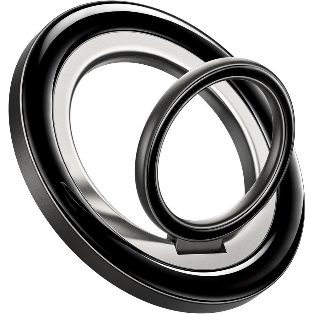 imageLamicall Magnetic Phone Ring Grip for MagSafe  44lbs Ultra Magnet Finger Holder Fathers Day for Father 360 Metal Gear Hinge Ring Stand for iPhone 16 15 14 Pro Max Cases Mag Safe AccessoriesCrystal Black