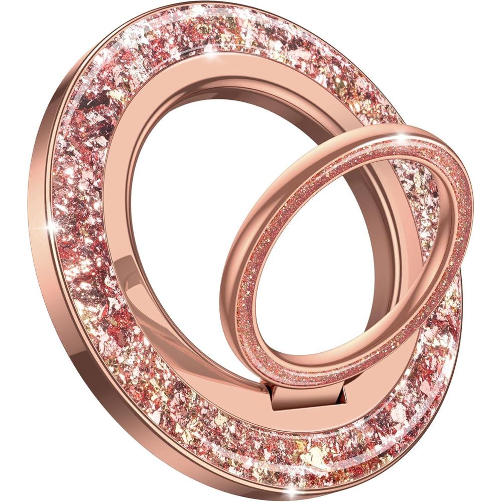 imageLamicall Magnetic Phone Ring Grip for MagSafe  44lbs Ultra Magnet Finger Holder Fathers Day for Father 360 Metal Gear Hinge Ring Stand for iPhone 16 15 14 Pro Max Cases Mag Safe AccessoriesRose Gold