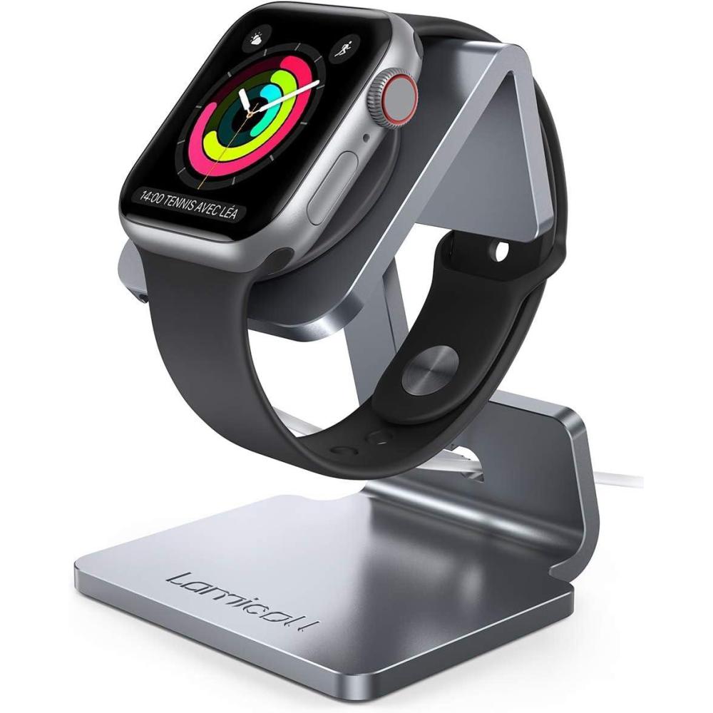 imageLamicall Watch Stand for Apple Watch Magnetic Fast Charger Desk Charging Stand Holder Dock for Apple iWatch Series SE3 SE2 Ultra 3 Series 11 10 9 8 7 6 549mm 46mm 45mm 44mm 42mm 41mm 40mm 38mm3Grey