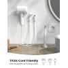 10Pack [Spring Fixed] Cord Holder Clips, Cord Organizer for Desk – Lamicall Adjustable Clips Cable Management, Phone Charger Cord Holder, Wall Car Desktop Nightstand Wire Cord Organizer(White)