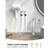 10Pack [Spring Fixed] Cord Holder Clips, Cord Organizer for Desk – Lamicall Adjustable Clips Cable Management, Phone Charger Cord Holder, Wall Car Desktop Nightstand Wire Cord Organizer(Black)