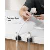 3-in-1 Cord Organizer Spring Clip Holder – Lamicall Small Desk Cable Organizer Clips, Adhesive Adjustable Wire Holder for Phone Charging Cord, Cable Management, Office Desk Accessories, White, 3Pcs(Black)