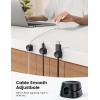 6Pack Cord Organizer, Office Desk Accessories – Lamicall Clear Cable Management Clips, Home Workspace Chritsmas Organization Accessories, Nightstand Desk Decor, Dorm Room Desktop Gadget Essentials(Black)
