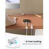 8Pack Cord Organizer [1s Lock] Spring Cable Management Clips – Lamicall Desk Cord Holder, Adhesive Cute Round Cable Clip, Phone Charger Wire Organizer Keeper for Nightstand Car Office Accessory, White(12Pack)