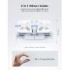 8Pack Cord Organizer [1s Lock] Spring Cable Management Clips – Lamicall Desk Cord Holder, Adhesive Cute Round Cable Clip, Phone Charger Wire Organizer Keeper for Nightstand Car Office Accessory, White(6Pack – 3Slot)