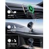 Lamicall 15W for MagSafe Car Mount Charger – [20X Strong Magnets] Wireless Car Phone Holder Charger, Magnetic Phone Holders for Car Vent Dash Gift Accessories for Women Men for iPhone 17 Pro Max Black(NEW Upgraded – Silver Gray)