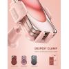 Lamicall 2026 Wider Clamp & Metal Hook Car Phone Holder Vent [Thick Cases Friendly] Phone Holders for Your Car Mount Automobile Hands Free Cradle Air Vent for iPhone 16 15 14 13 Pro Max Smartphone(NEW Upgraded – Pink)