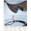 Lamicall 24g Polarized Sports Sunglasses for Men Women – UV400 Protection Sun Glasses for Running Cycling Baseball Fishing(Black Frame-gold Lens)