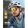 Lamicall 24g Polarized Sports Sunglasses for Men Women – UV400 Protection Sun Glasses for Running Cycling Baseball Fishing(Black Frame-gold Lens)