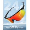 Lamicall 24g Polarized Sports Sunglasses for Men Women – UV400 Protection Sun Glasses for Running Cycling Baseball Fishing(Black Frame-orange Lens)