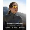 Lamicall 24g Polarized Sports Sunglasses for Men Women – UV400 Protection Sun Glasses for Running Cycling Baseball Fishing(Black Frame-photochromic Gold Lens)
