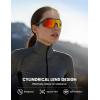Lamicall 24g Polarized Sports Sunglasses for Men Women – UV400 Protection Sun Glasses for Running Cycling Baseball Fishing(Black Frame-red Lens)