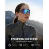 Lamicall 24g Polarized Sports Sunglasses for Men Women – UV400 Protection Sun Glasses for Running Cycling Baseball Fishing(Gray Frame-blue Green Lens)