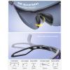 Lamicall 24g Polarized Sports Sunglasses for Men Women – UV400 Protection Sun Glasses for Running Cycling Baseball Fishing(Gray Frame-purple Lens)