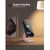 Lamicall Adjustable Cell Phone Stand, Desk Phone Holder, Cradle, Dock, Compatible with iPhone 17 16 15 14 Air Plus Pro Pro Max 13 12 X XS, 4-8″ Phones, Office Accessories, All Smartphone, Black(Rose gold 2)