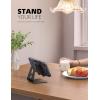 Lamicall Adjustable Cell Phone Stand, Desk Phone Holder, Cradle, Dock, Compatible with iPhone 17 16 15 14 Air Plus Pro Pro Max 13 12 X XS, 4-8″ Phones, Office Accessories, All Smartphone, Black(Black)