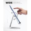Lamicall Adjustable Cell Phone Stand, Desk Phone Holder, Cradle, Dock, Compatible with iPhone 17 16 15 14 Air Plus Pro Pro Max 13 12 X XS, 4-8″ Phones, Office Accessories, All Smartphone, Black(Silver)