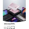 Lamicall Adjustable Laptop Stand, Portable Laptop Riser, Aluminum Laptop Stand for Desk Foldable, Ergonomic Computer Notebook Stand Holder for MacBook Air Pro, Dell XPS, HP (10-17.3”) – Silver(4-Pink)