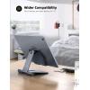 Lamicall Aluminum Metal Adjustable Cell Phone Stand Desk – Heavy Duty Aluminum Metal Foldable Desktop Phone Holder, Cradle, Dock, for iPhone 16 15 14, Plus, Pro, Pro Max, 13 12 X XS,4-11” Phone Grey(Grey)
