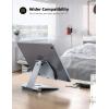 Lamicall Aluminum Metal Adjustable Cell Phone Stand Desk – Heavy Duty Aluminum Metal Foldable Desktop Phone Holder, Cradle, Dock, for iPhone 16 15 14, Plus, Pro, Pro Max, 13 12 X XS,4-11” Phone Grey(Sliver)