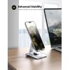 Lamicall Aluminum Metal Adjustable Cell Phone Stand Desk – Heavy Duty Aluminum Metal Foldable Desktop Phone Holder, Cradle, Dock, for iPhone 16 15 14, Plus, Pro, Pro Max, 13 12 X XS,4-11” Phone Grey(Sliver)