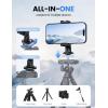 Lamicall Aluminum Phone Tripod Mount with 3 Cold Shoes & Arca Port & 1/4″ Thread, [Wider Clamp] Camera Phone Holder Adapter for iPhone 17 Smartphone Tripod Cell Phone Holder for Video Streaming Vlog
