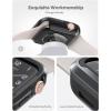 Lamicall Aluminum Rugged Case Armor Designed for Apple Watch Case Series 8/SE2/7/6/SE/5/4 45mm/44mm Bumper Metal Watch Case, Protective Armor Cover [No Screen Protector] Black