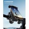 Lamicall Bike Phone Holder Mount – Motorcycle Handlebar Phone Mount Clamp, One Hand Operation, ATV Scooter Phone Clip for iPhone Air 17 16 15 Pro Max / 14 Plus, S20 and 4.7-6.8″ Cellphone, Black(Black)