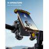 Lamicall Bike Phone Holder Mount – Motorcycle Handlebar Phone Mount Clamp, One Hand Operation, ATV Scooter Phone Clip for iPhone Air 17 16 15 Pro Max / 14 Plus, S20 and 4.7-6.8″ Cellphone, Black(Yellow)