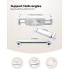 Lamicall Car Headrest Tablet Holder – [3 in 1 Extension Arm] Adjustable Tablet Car Mount for Back Seat, Road Trip Essentials for Kids, for 4.7-11″ Device Like iPad Pro, Air, Mini, Galaxy, Fire, Black(White)